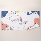 Schön rosa Flamingo mit Kronen nahtlos Pattern Badehandtuch (Badehandtuch)