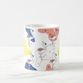 Schön rosa Flamingo mit Kronen nahtlos Pattern Kaffeetasse (Mittel)