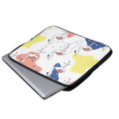 Schön rosa Flamingo mit Kronen nahtlos Pattern Laptopschutzhülle (Vorne Knopf)