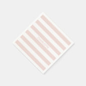 Schön rosa Streifen individuelle Name Serviette (Ecke)