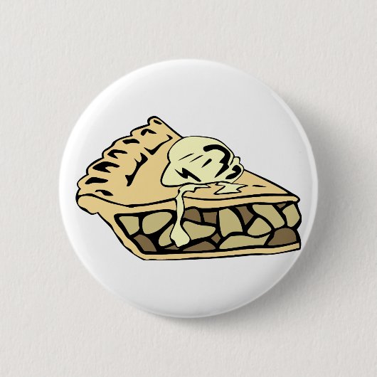 Schön sahniger Apfelkuchen Button (Vorderseite)