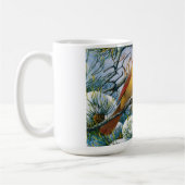 Schön schöne rote Kardinal und Schneeflocken Kaffeetasse (Links)