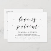 Schön, schwarz, Liebe ist geduldig, vertagt Postkarte (Vorne/Hinten)