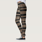 Schön, schwarz mit Gold, Spitzen-Leggings Leggings (Links)