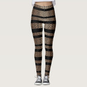 Schön, schwarz mit Gold, Spitzen-Leggings Leggings (Vorderseite)