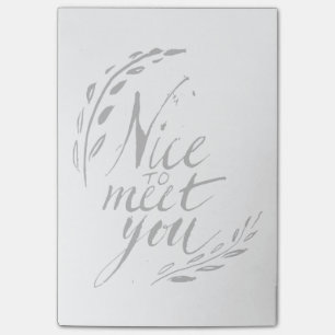 Schön, Sie kennenzulernen Post-it Klebezettel