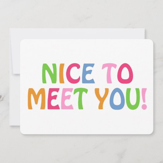 Schön, Sie zu treffen Zitat moderne Niedliche Mini Dankeskarte (Vorderseite)