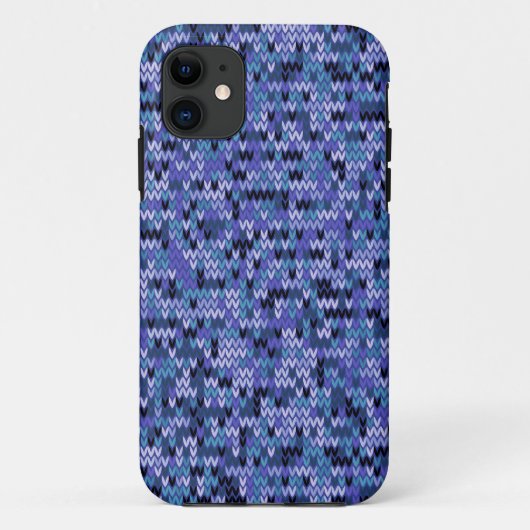 Schön , Strickmuster , gestrickt , blau und Case-Mate iPhone Hülle (Rückseite)
