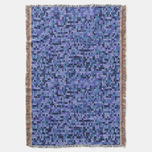 Schön , Strickmuster , gestrickt , blau und Decke (Vorderseite Vertikal)