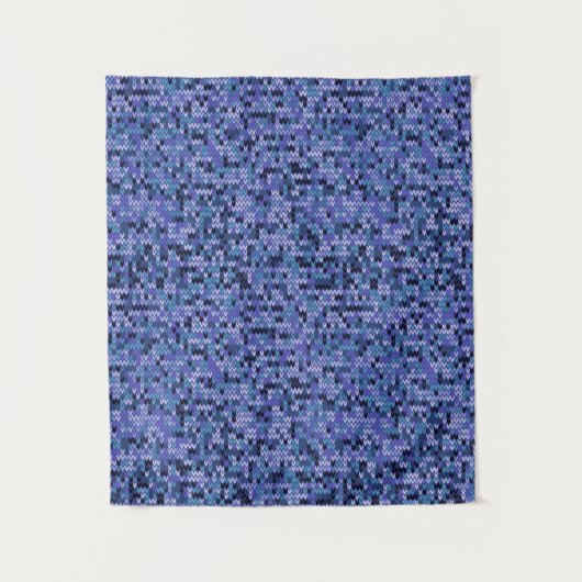 Schön , Strickmuster , gestrickt , blau und Wandteppich (Vorderseite)