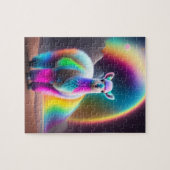 Schön süß und farbenfroh Niedlich Fluffy Llama Puzzle (Horizontal)