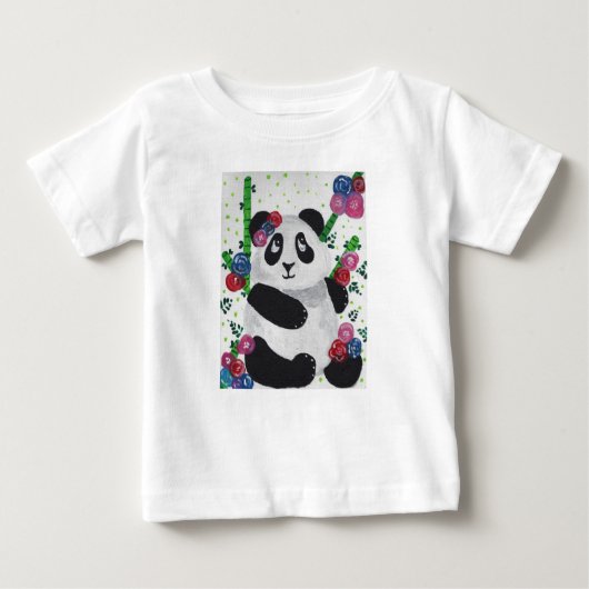 Schön süßer Panda-Bär Baby T-shirt (Vorderseite)