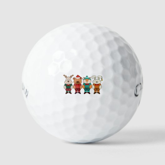 Schön Tiere bereit für den Winter Golfball (Vorderseite)
