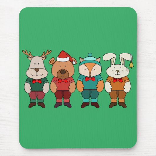 Schön Tiere bereit für den Winter Mousepad (Vorne)