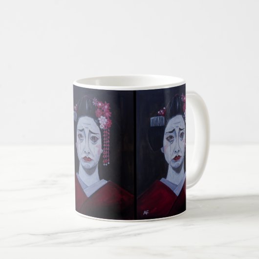 Schön trauriges Gemälde von Alfred Fox Kaffeetasse (VorderseiteRechts)
