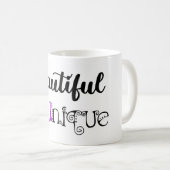 Schön u. einzigartig kaffeetasse (VorderseiteRechts)