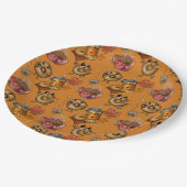 Schön und Tee Pappteller (Schrägansicht)