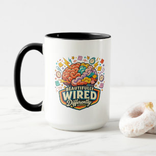 Schön Verdrahtet Anders Neurodivergent ADHD Tasse
