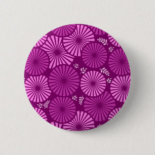 Schön, violett retro floral Knopf Button