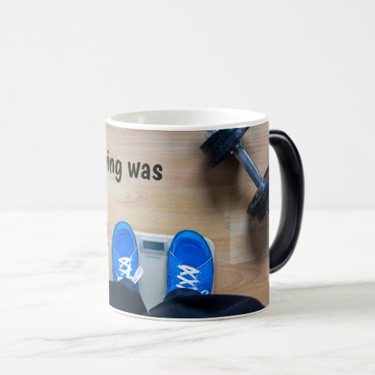 Schön wär’s, wenn alles so einfach wäre wie FETT! Verwandlungstasse (VorderseiteRechts)