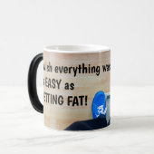 Schön wär’s, wenn alles so einfach wäre wie FETT! Verwandlungstasse (Vorderseite Links)