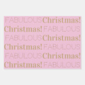 Schön Weihnachten | Braunrosa Beige Geschenkpapier Set (Vorderseite 2)