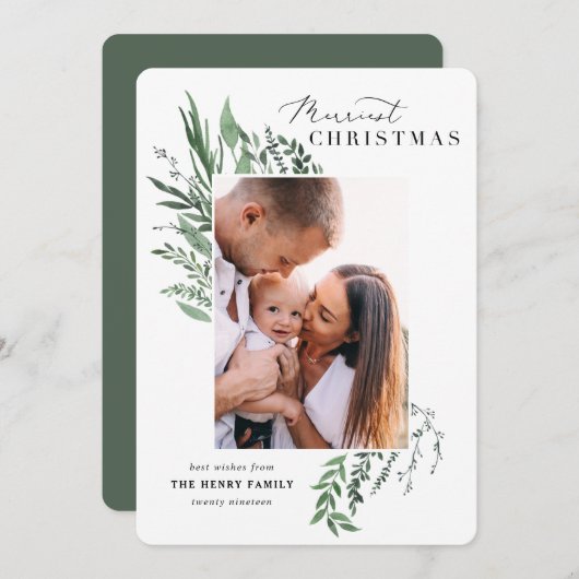 Schön Weihnachten Weihnachten Weihnachten Foto Wei Einladung (Vorne/Hinten)