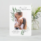 Schön Weihnachten Weihnachten Weihnachten Foto Wei Einladung (Stehend Vorderseite)