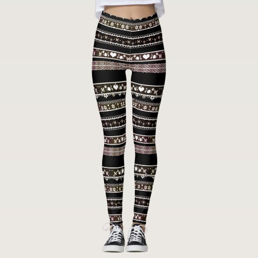 Schön, weiß, Spitzen-Leggings, Spitze, braide Legg Leggings (Vorderseite)
