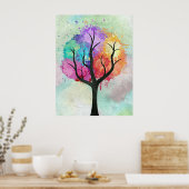 Schön wirkende Pastellfarben Abstraktes Ölgemälde Poster (Küche)