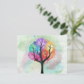 Schön wirkende Pastellfarben Abstraktes Ölgemälde Postkarte (Stehend Vorderseite)