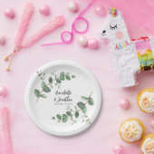 Schön zartes Eukalyptus foliage Hochzeitspfanne Pappteller (Party)