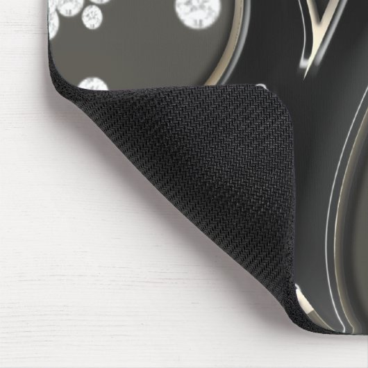 Schön zartes zartes Rosa und Schokoladenbogen Mousepad (Ecke)