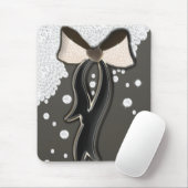 Schön zartes zartes Rosa und Schokoladenbogen Mousepad (Mit Mouse)