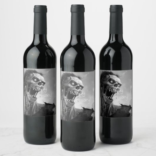 Schön-Zombie-Jubiläum Weinetikett (Flaschen)