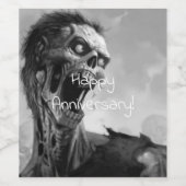 Schön-Zombie-Jubiläum Weinetikett (Einzelnes Label)