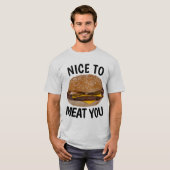 SCHÖN ZU FLEISEN, Funny Cheeseburger T - Shirt (Vorne ganz)