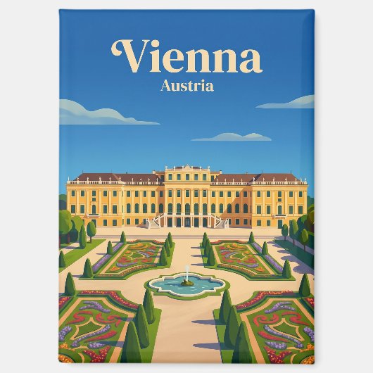Schönbrunn Palace Österreich Magnet (Vorderseite)