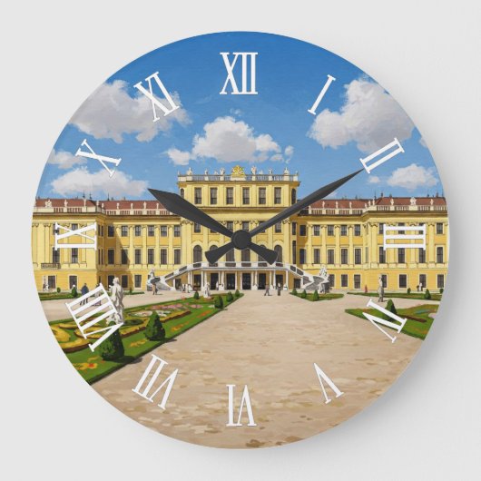 Schönbrunn Palace Vienna Austria Travel Große Wanduhr (Vorderseite)