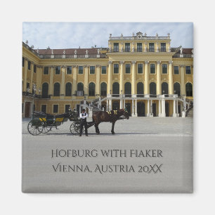 Schönbrunn Palast mit Fiaker Wien, Österreich Magnet