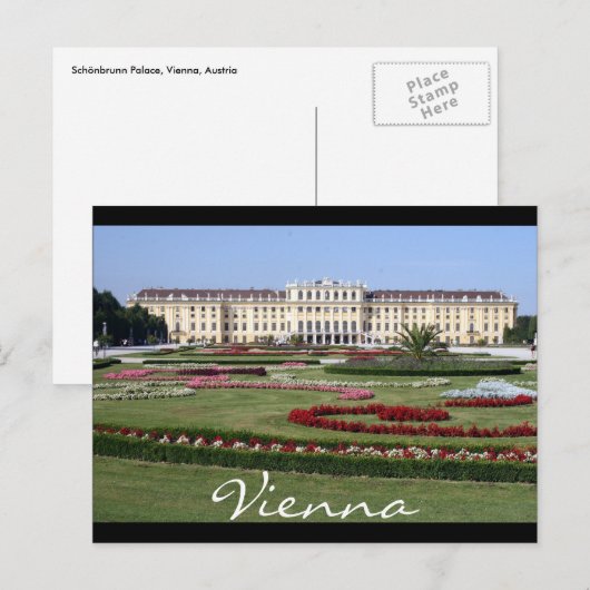Schönbrunner Gärten Postkarte (Vorne/Hinten)