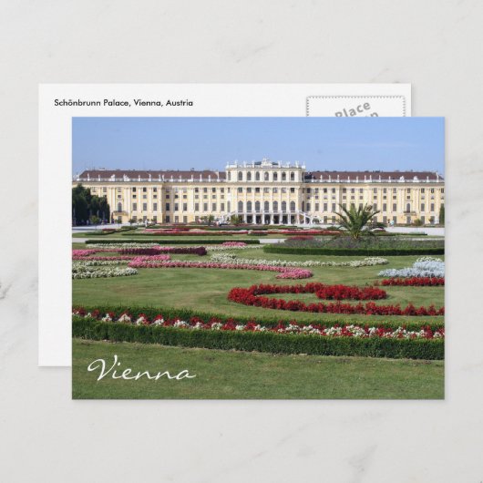 schönbrunner Garten Postkarte (Vorne/Hinten)