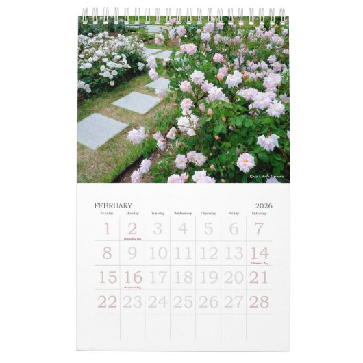 Schöneタプ Rose レ Calendar ダ Kalender (Feb 2026)