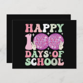 Schöne 100 Tage Diskothek Ball Groovy Retro Postkarte (Vorne/Hinten)