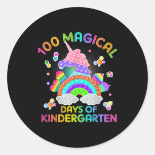 Schöne 100 Tage Magische Kinderlehrschule Runder Aufkleber