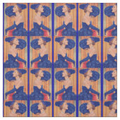 Schöne 1950er Jahre in blau Stoff (Muster)