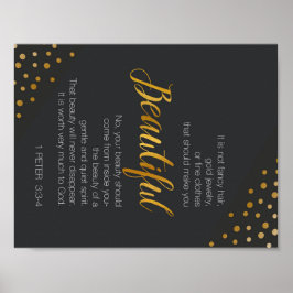 Schöne, 1 Peter 3 Schrift Verse Poster