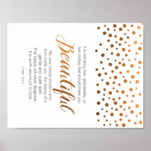 Schöne, 1 Peter 3 Schrift Verse Poster