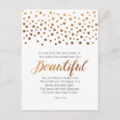 Schöne, 1 Peter 3 Schrift Verse Postkarte (Vorderseite)