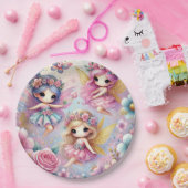 Schöne 3 Niedliche Tanzblumenhaine Pappteller (Party)